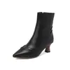 En Stock 2026 Comercio Exterior Transfronterizo Amazon Dropshipping Bloques de Color Estampado de Serpiente Botas Cortas de Mujer Otoño e Invierno con Cremallera Lateral