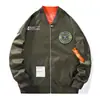 Jaqueta bomber masculina moderna e popular, estilosa, reversível, estilo americano, peça de outer wear casual versátil para jovens, disponível em estoque do fabricante