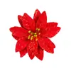 Flores Artificiais Transfronteiriças, Flores de Natal de Veludo Dourado com 7 Cabeças, Decorações Festivas para o Ambiente, Flores Artificiais de Poinsétia Mais Vendidas na Amazon