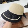 Sombrero de Paja Plegable Transpirable para Viaje de Verano Nuevo, Sombrero Ecuestre de Lino con Costuras, Estilo Coreano, para Mujer