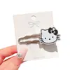 Novo Grampo de Cabelo de Gato Kt Girly Doce Menina Cool Presilha Jacaré Liga Metálica Franja Lateral Grampo de Cabelo Versátil para Mulheres