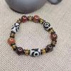 Pulseira de ágata Tianzhu de Xizang, nove olhos, contas antigas em formato de barril Tianzhu, pulseira de jade masculina e feminina, fornecimento de presentes ao vivo