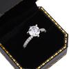 Anillo de moissanita de imitación en vivo de red roja parlanchina transfronteriza para mujer 1 quilate seis garras anillo de boda fábrica venta al por mayor joyería de comercio exterior