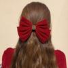 Horquilla con lazo rojo de Año Nuevo para mujer, para otoño e invierno, con clip para la parte posterior de la cabeza, para celebridades de Internet, con clip de primavera, accesorio para la cabeza sencillo.
