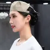 Gorras de trabajo ajustables para hombres y mujeres, adecuadas para hornear y catering, gorras de visera hacia adelante, boinas con impresión de logotipo, al por mayor
