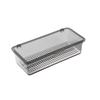 Caja de Almacenamiento para Brochas de Maquillaje Rectangular Transparente a Prueba de Polvo Tocador con Tapa para Dormitorio Huevo de Belleza Brocha para Sombra de Ojos Gran Capacidad