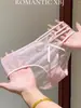 Menina do Chá de Kyoto~ Calcinha de Renda Sexy para Mulheres, Cintura Baixa, Puro Desejo, Tiras Finas, Respirável, Forro de Algodão Puro na Virilha, Tanga Triângulo para Meninas