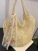 Bolsa Tote de Gran Capacidad Bolsa Tejida Bolso de Hombro de Verano Bolso Tejido Hecho a Mano para Mujer Nuevo Bolso de Playa para Vacaciones