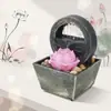 Enfeite de Fonte Pequena da Fortuna para Mesa, Decoração com Água Corrente para Sala de Estar e Escritório, Presente Chinês de Feng Shui