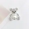 Yi Lian Nuevo Oso de Aleación Incrustado de Diamantes Accesorios DIY Oso de Perla Carcasa para Teléfono Móvil Accesorios de Material de Belleza