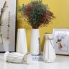 Vaso de Cerâmica Pequeno Fresco Hidropônico Vidro Transparente Arranjo de Flores Simples Branco Moderno Escandinavo Sala de Estar Decoração de Casa Enfeites