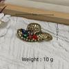 Broche de diamantes para mujer, con hebilla de bufanda de seda, broche de aleación, ramillete, elegante broche de sombrero con perlas y diamantes de imitación, hebilla antiexposición.