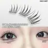 Pestañas Postizas de Chica Idol Ace Coreana, Sin Pegamento, Vástago Negro Delgado, Rizo Estilo Manga, Pestañas Naturales Fáciles para Principiantes, Venta al por Mayor