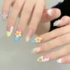 Unhas Usáveis Yihe [Ondas da Praia] Exportação Transfronteiriça Conchas e Estrelas-do-Mar de Praia Unhas Postiças Esculpidas em Estéreo Manicure