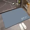 Alfombrilla absorbente de secado rápido para suelo de baño del hogar, alfombrilla antideslizante y resistente a la suciedad para la entrada del inodoro, alfombrilla de suelo simple de tierra de diatomeas