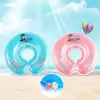 Anillo Doble Inflable Espeso para Cuello de Bebé/Anillo para Cuello de Natación para Recién Nacidos de PVC con Asa/Seguridad Antivuelco/Antiahogo