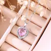 [Edición Limitada del Día de San Valentín] Cadena para Clavícula Corazón Oceánico Full Diamante Lujo Ligero Regalo de San Valentín para Novia