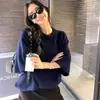 Suéter de Punto Suave de Lana para Mujer Hong Kong y American Apparel/Otoño 2026, Suéter de Corte Holgado con Manga Media