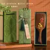 Pente de Massagem com Almofada de Ar Pintado de Sândalo Natural, Pente de Massagem Meridianos do Couro Cabeludo, Pente de Almofada de Ar de Sândalo Dourado, Presente para Meninas