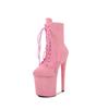 23 años gamuza tacón fino 20cm botas de tacón superalto moda pasarela odio cielo alto botas de mujer punta redonda botines pole dance