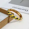 Pulseira Versátil de Liga Metálica Popular Retro com Pingente de Jade e Esmalte Cruzada