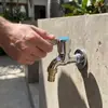 Grifo de Jardín Sólido de Latón de 1/2 Pulgada para Montar en Pared, Llave de Cuarto de Vuelta Cromada Pulida con Conector Rápido de Latón para Manguera, Cartucho Cerámico Anticorrosión Salida de Agua para Exteriores para Lavadora, Riego de Jardín y Limpieza de Garaje
