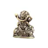 Estatua de Latón Puro del Bodhisattva Samantabhadra, Artículo Antiguo Vintage, Decoración para el Hogar, Artesanía para Escritorio de Oficina, Adorno para Mascota de Té