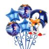 Estilo dos desenhos animados em pé balão sônico sônico festa sônica jogo infantil conjunto de balão de filme de alumínio