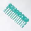Pente de acetato novo e transfronteiriço, pente de cabelo portátil com dentes largos, estampa de leopardo, antiestático, marmorizado, pente úmido e seco