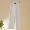 Pantalones de maternidad forrados de polar y engrosados, pantalones cálidos con cintura elástica, diseño de pierna recta, talla grande, adecuados para mujeres de mediana edad y ancianas, pantalones largos casuales para primavera y otoño