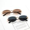 Gafas de sol con montura ovalada para mujer, lentes de sol de verano con estrellas, estilo Hong Kong, protector solar, espejo de cara grande que muestra una cara redonda pequeña.