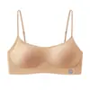 Sutiã bonito com decote baixo nas costas para mulheres, alças finas invisíveis, sem costura, para busto pequeno, push-up, decote quadrado baixo, sutiã fino de toque fresco para o verão