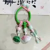 Colgante Original de Bolso de Cerámica Hecho a Mano de Yuan Xiaohong, Adorno de Borla Tejida con Cuerda de Jingdezhen, Accesorio de Bolso Artístico de Nicho