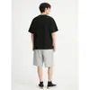 Neoism Verano Nuevo Estilo Sencillo Bordado Manga Corta Holgada Media Manga Camiseta para Hombre Tendencia Casual Algodón T26118