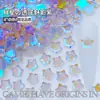 4*4mm Fondo Plano Forma Especial Colorido Plano Estrella de Cinco Puntas Joyería para Uñas Estrella de Mar Super Brillante Colorido Mixto Diamante para Uñas Venta al por Mayor