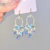 Pendientes de gota con incrustaciones de diamantes transfronterizos europeos y americanos, pendientes de lujo de alta gama, accesorios para orejas de moda de nicho, venta al por mayor desde fabricante de Yiwu
