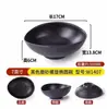 Cuenco de fideos comercial de melamina, estilo japonés, de plástico, similar a la porcelana, de color negro, para sopa de fideos de arroz, tazón grande malatang, tazón especial para restaurante de fideos.