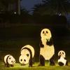 Lâmpada de panda para exterior lâmpada à prova d'água lâmpada de jardim lâmpada de paisagem Decoração de parque lâmpada de jardim de resina imitação lâmpada de gramado de animal imitação