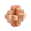 Cerradura Kongming de Mortaja y Espiga de Haya Cerradura Luban Juguete de Ocio para Niños Barril de Vino de Madera Juguete Educativo Transfronterizo para Personas Mayores