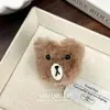 Presilha de Cabelo de Pelúcia Urso Desenho Animado Fofo Coreana, Presilha Lateral Doce e Fofa, Presilha para Franja, Presilha de Agarre, Presilha Tubarão