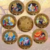 Moneda Conmemorativa de Dragon Ball Rey Mono Anime Alrededores Moneda de Mano Personajes de Dibujos Animados Regalo de Cumpleaños Coleccionables de Metal