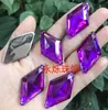 Rinestones Acrílicos con Forma de Diamante Grande de Doble Agujero y Base Plana de 25x42 mm Accesorios para Ropa de Anime Hechos a Mano para Bricolaje