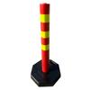Columna de advertencia de barandilla de tráfico móvil base de goma cadena pesada reflectante canal temporal especial construcción vial