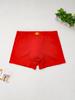 Calzoncillos Boxer Rojos para Hombres en su Año Zodiacal, Calzoncillos Boxer Rojos Festivos para Boda, Pantalones Rojos, Tallas Grandes