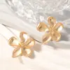 Pendientes de pétalos retro franceses transfronterizos nuevos estilo coreano pendientes exquisitos de flor de cinco pétalos moda estilo simple pequeño