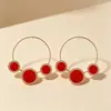Pendientes Geométricos con Textura Retro, Pendientes de Moda y Versátiles para Mujer
