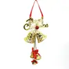 Decoração de Natal presente Pingente de Natal sino Fio para pendurar Pingente de sino de Natal Decorações de árvore de Natal