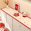 Mantel para Mesa Aparador de Año Nuevo 2026 Modelo Nuevo Año del Caballo Alfombrilla Protectora para Encimera de Mueble de TV Alfombrilla Roja Anti-Suciedad para Zapatero para el Año Nuevo