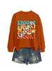 Temporada espeluznante Amazon eBay Estación Independiente Moda Casual Mujer Otoño Invierno Nuevo Camisa de Manga Larga Sudadera con Capucha