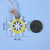 Corda de Cânhamo Decorativa DIY Mediterrânea Pequeno Pingente Criativo Mini Decoração de Parede Acessórios Feitos à Mão Barco de Pesca Âncora Pingente para Jardim de Infância